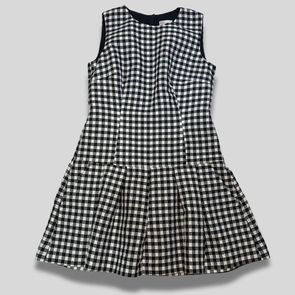 RED VALENTINO Black/White Gingham Dress Size 44